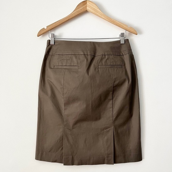 Ann Taylor Loft Tan Cotton Blend Pencil Skirt Size 4 - Picture 4 of 11